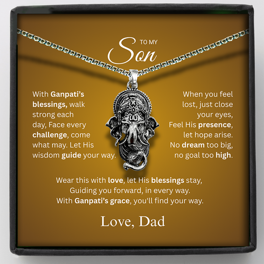 Ganpati Pendant for Son - Guidance and Protection - Gift from Dad