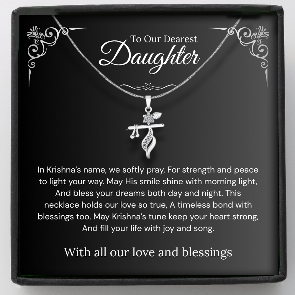 To My Daughter – Shri Krishna Blessings Pendant | Spiritual Jewelry Gift