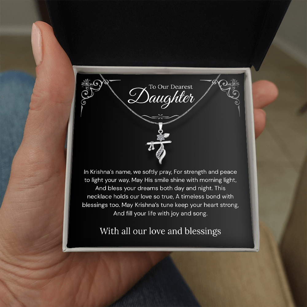 To My Daughter – Shri Krishna Blessings Pendant | Spiritual Jewelry Gift