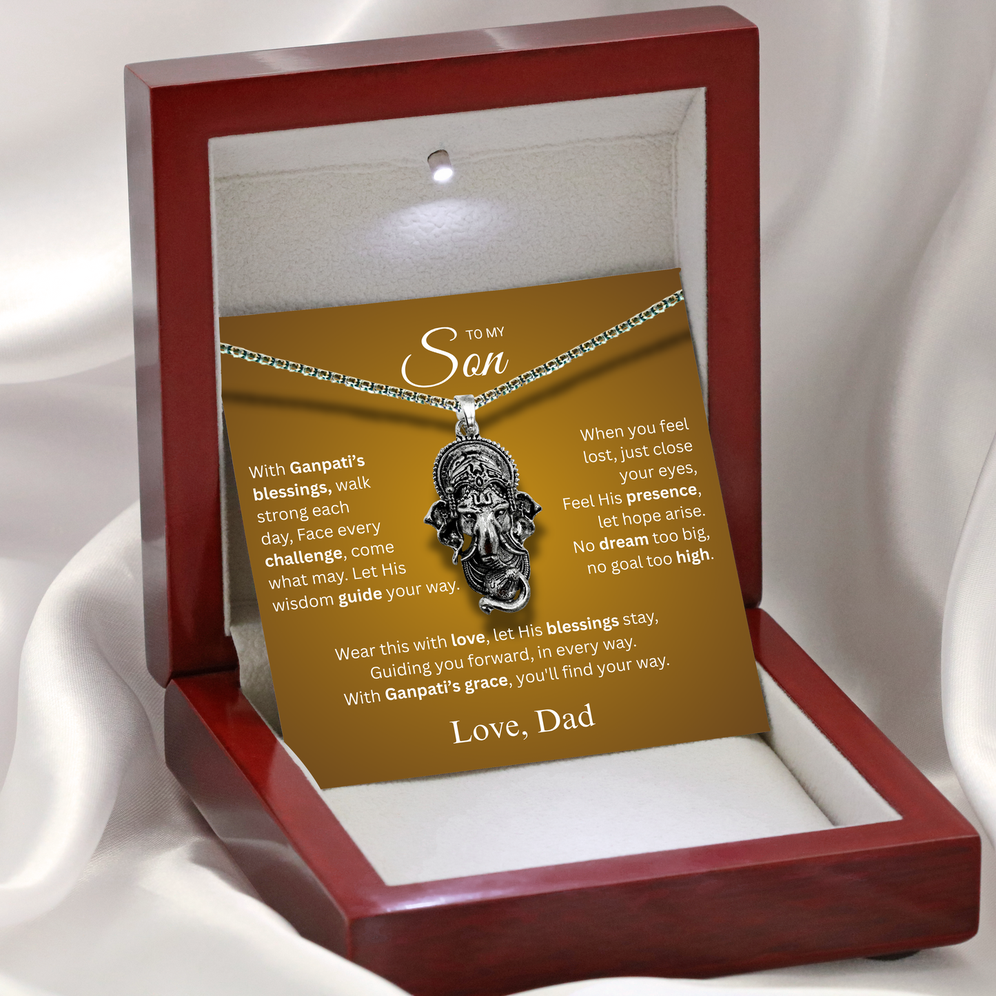 Ganpati Pendant for Son - Guidance and Protection - Gift from Dad