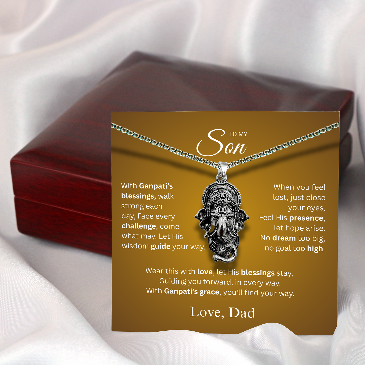 Ganpati Pendant for Son - Guidance and Protection - Gift from Dad