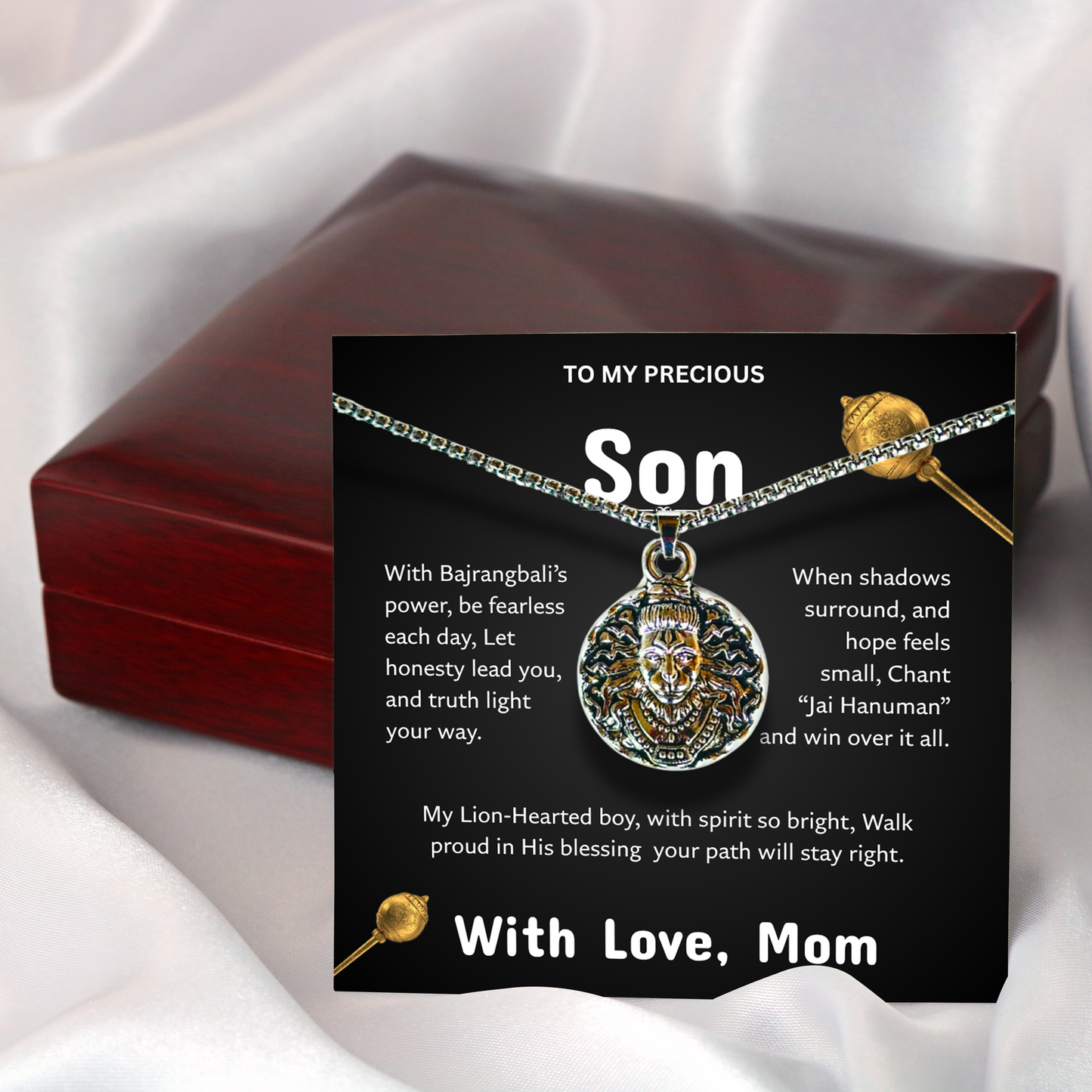 A mother’s love, a son’s courage, and Hanumanji’s eternal blessing — all in one divine gift.