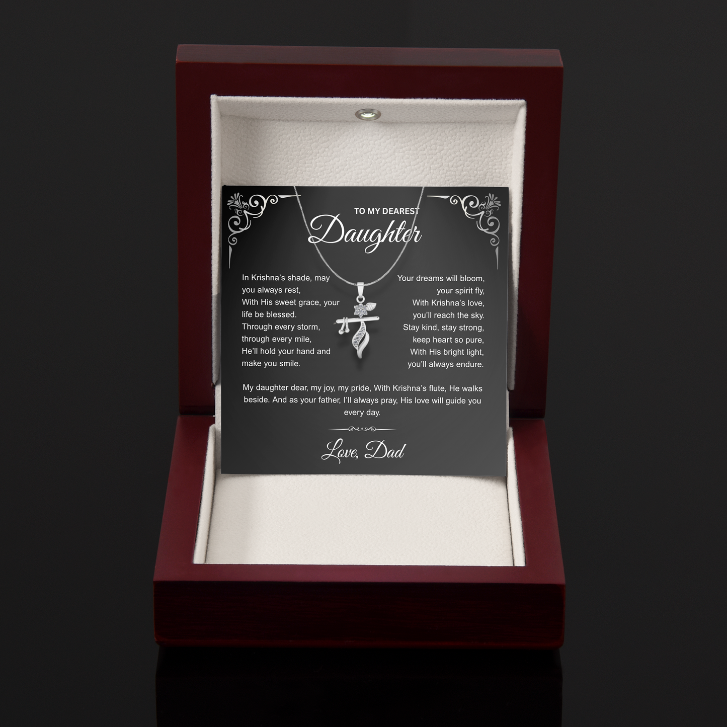 To My Daughter – Krishna Pendant with Blessings from Dad