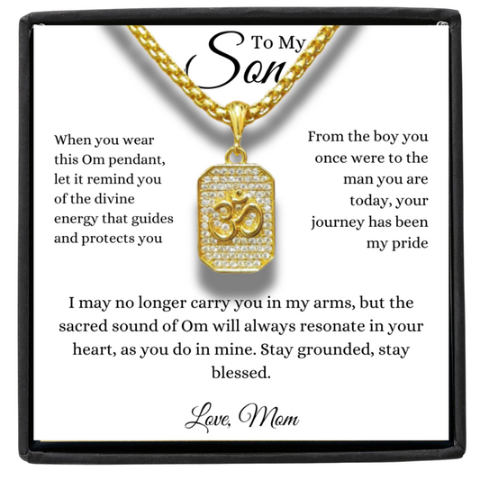 Son Premium Om Diamond Pendant