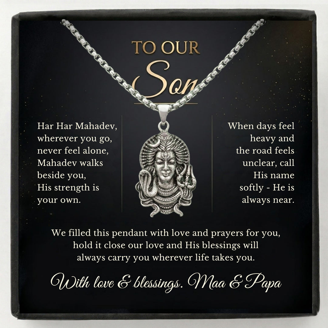 To My Son – Mahadev Blessing Pendant