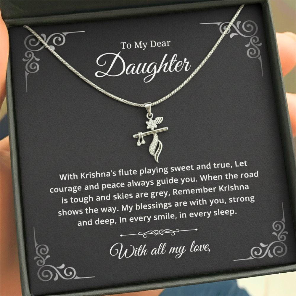 To My Daughter - Beautiful Eternal Blessings Krishna Pendant