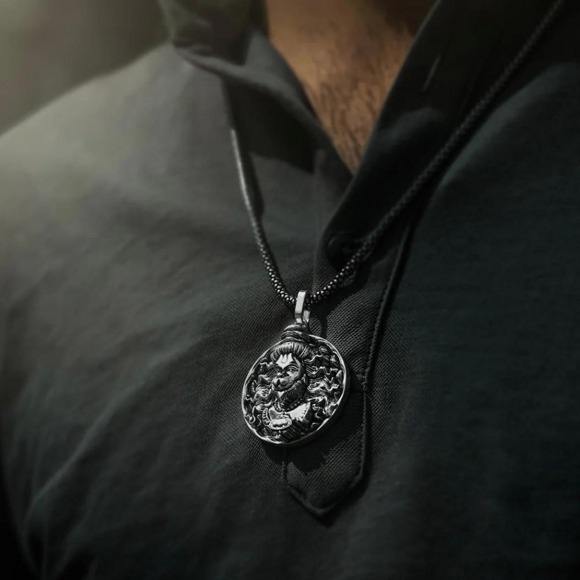 "To My Dear Son – Hanumanji Protection Pendant from Mom” A Symbol of Courage, Faith & a Mother’s Eternal Blessing.