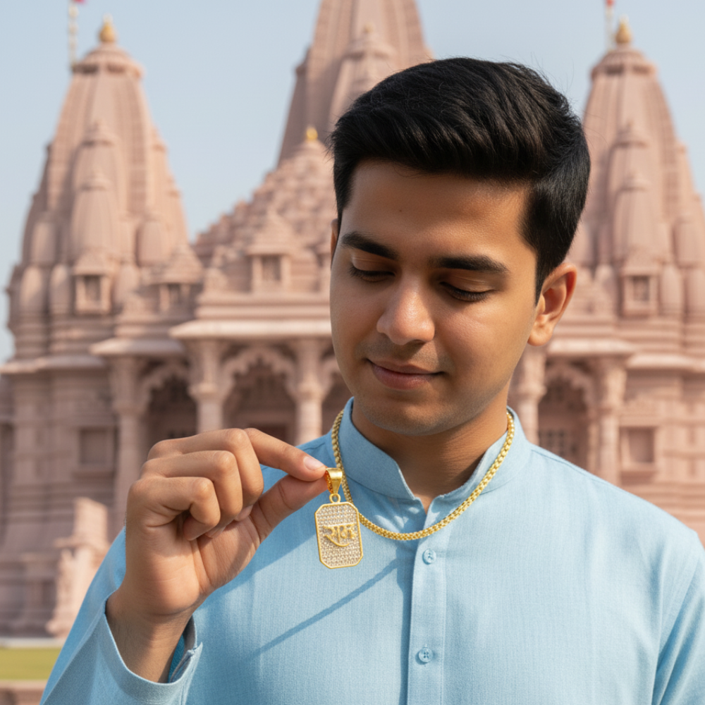 To My Son – Lord Ram Pendant Necklace | Ram Amulet for Courage, Strength & Blessing | Gift from Mom | Spiritual Protection Jewelry