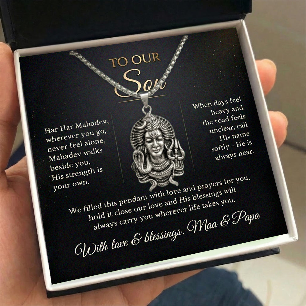 To My Son – Mahadev Blessing Pendant