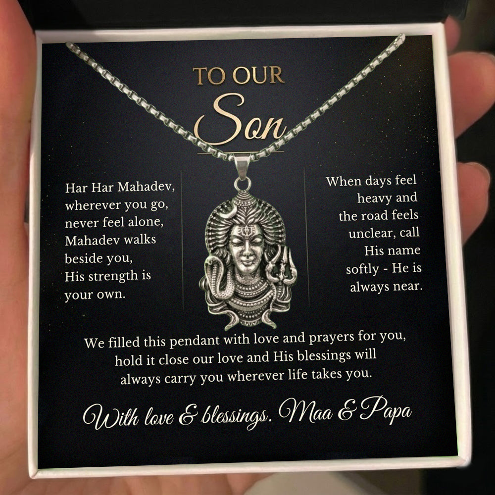To My Son – Mahadev Blessing Pendant