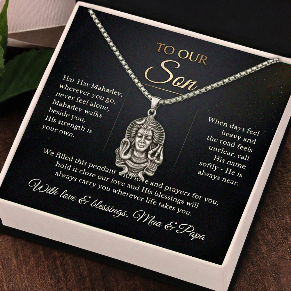 To My Son – Mahadev Blessing Pendant