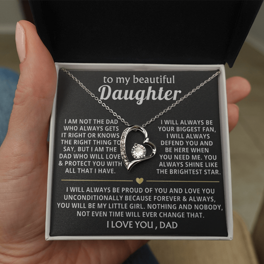 Forever Your Little Girl – A Father’s Heart Necklace for His Daughter