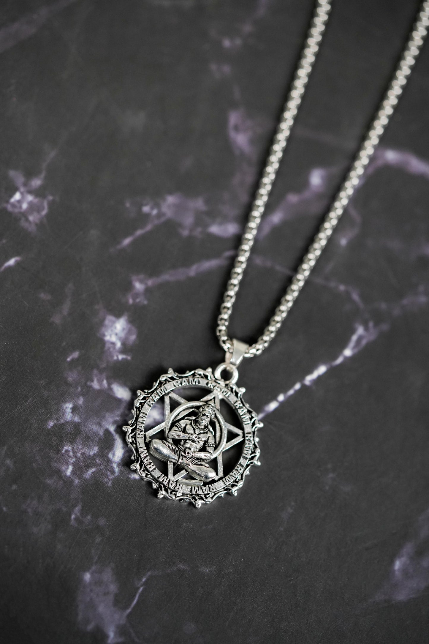 Sterling Silver Hanuman Pendant Necklace for Son - Strength & Protection Gift from Mom & Dad