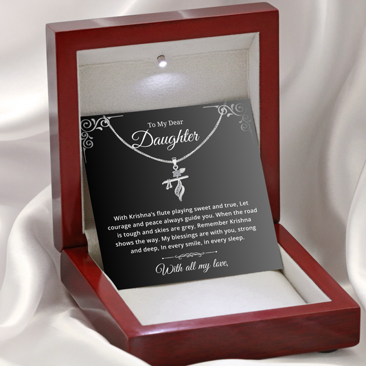 To My Daughter - Beautiful Eternal Blessings Krishna Pendant