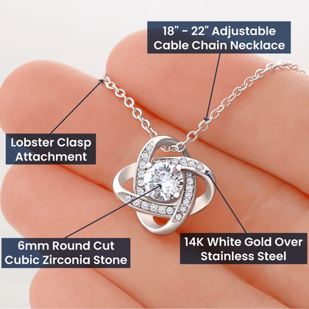 To My Soulmate - Love Knot Pendant Necklace Gift Set