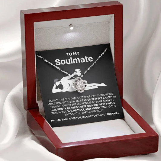 To My Soulmate - Love Knot Pendant Necklace Gift Set