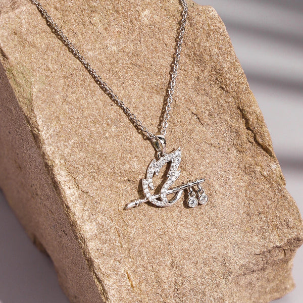 Divine Krishna Flute Necklace for Daughter – Spiritual Jewelry Gift from Parents