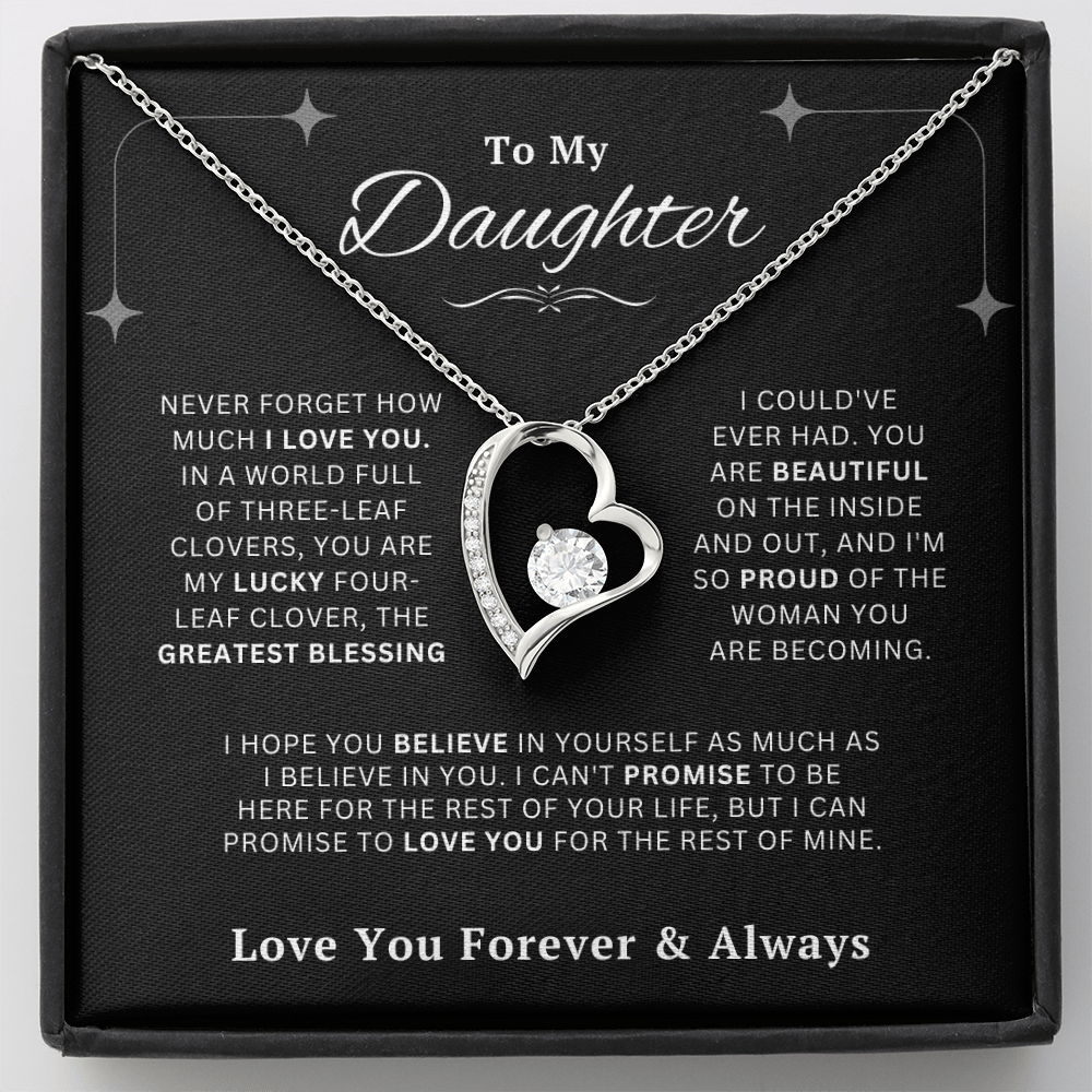 [New Collection] To My Daughter - Forever Heart Necklace