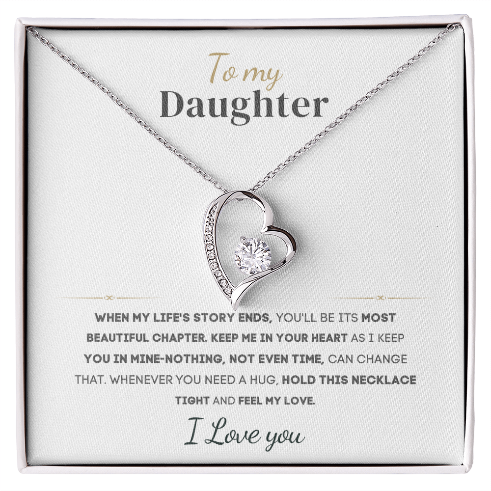 Heart Necklace for Daughter – CZ Pendant Gift from Parents – Meaningful Jewelry for Birthdays, Graduations & Special Occasions