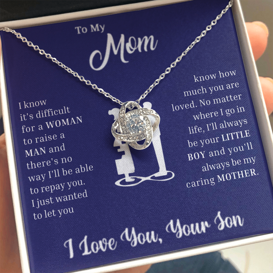 To My Loved Mother – Love Knot Necklace