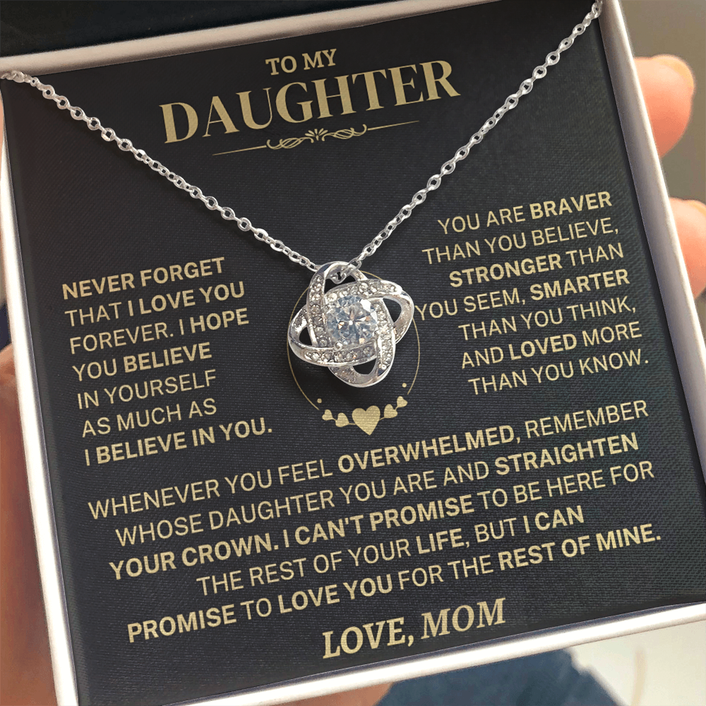 To My Daughter – A Father’s Eternal Love Knot Necklace