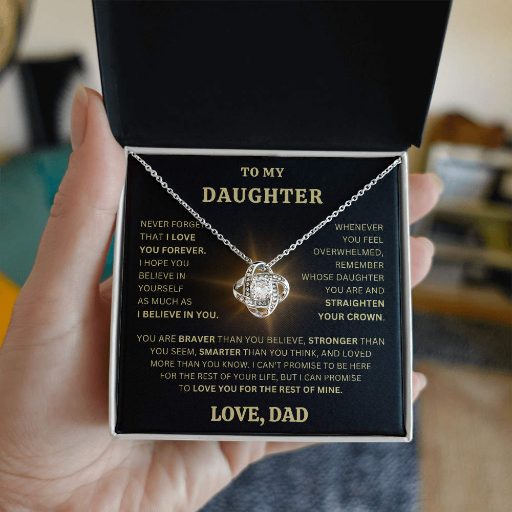 To My Dearest Daughter - Love Knot Necklace