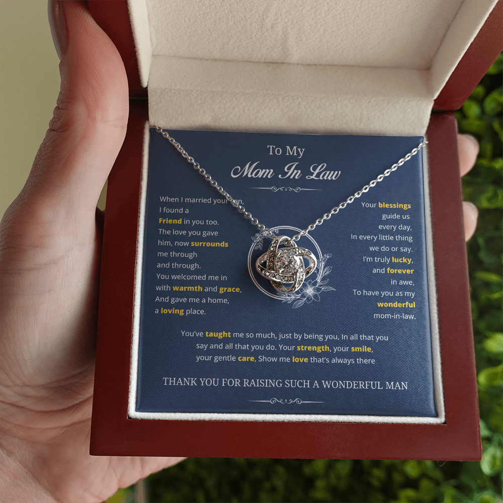 To My Special Mother-in-Law – Love Knot Necklace