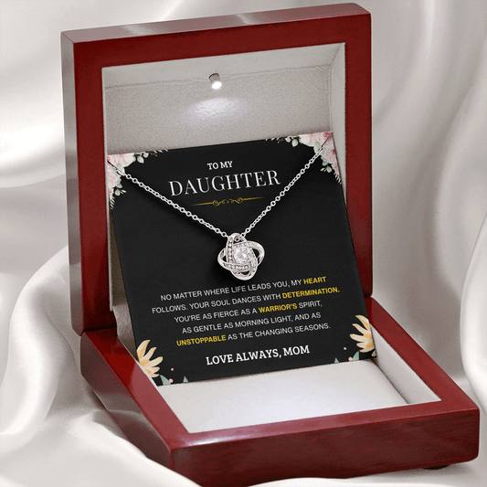 Infinite Love - Daughter's Love Knot Necklace From Mother