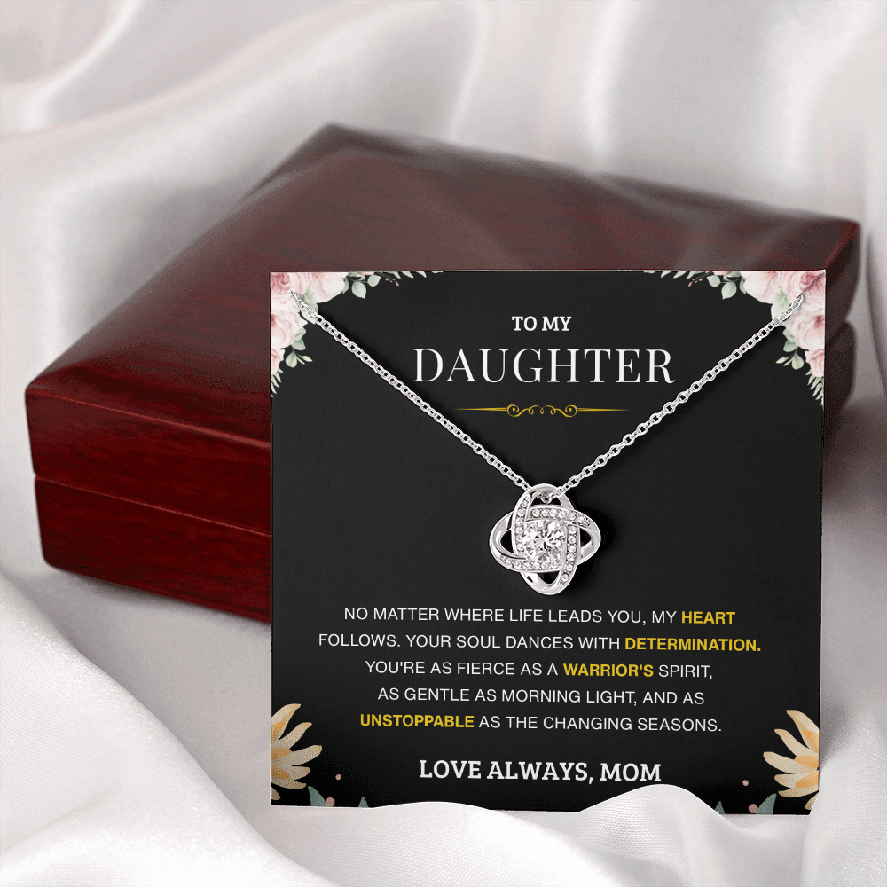 Infinite Love - Daughter's Love Knot Necklace From Mother