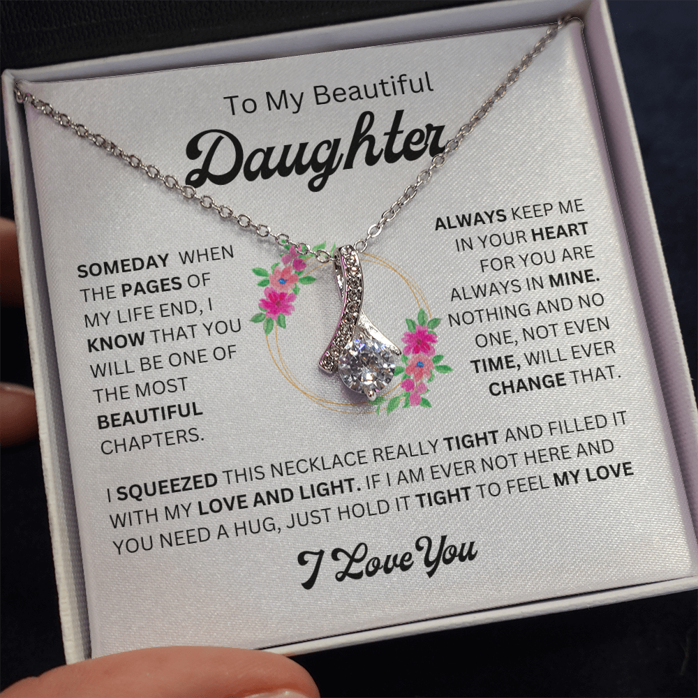 Alluring Beauty Necklace for Daughter – Infinity Love Pendant with Premium CZ Stones | Gift from Parents