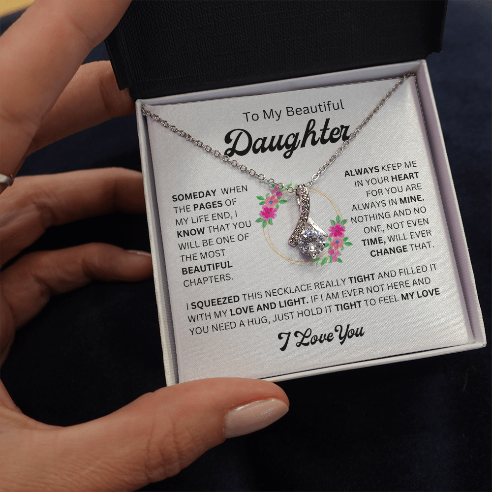 Alluring Beauty Necklace for Daughter – Infinity Love Pendant with Premium CZ Stones | Gift from Parents