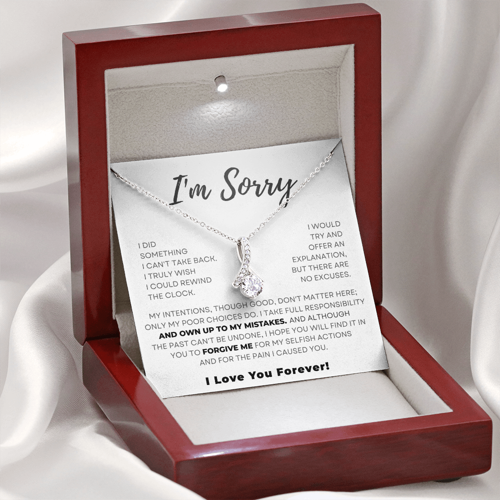Alluring Beauty Necklace – Soulmate Apology Gift with Sparkling Cubic Zirconia Pendant