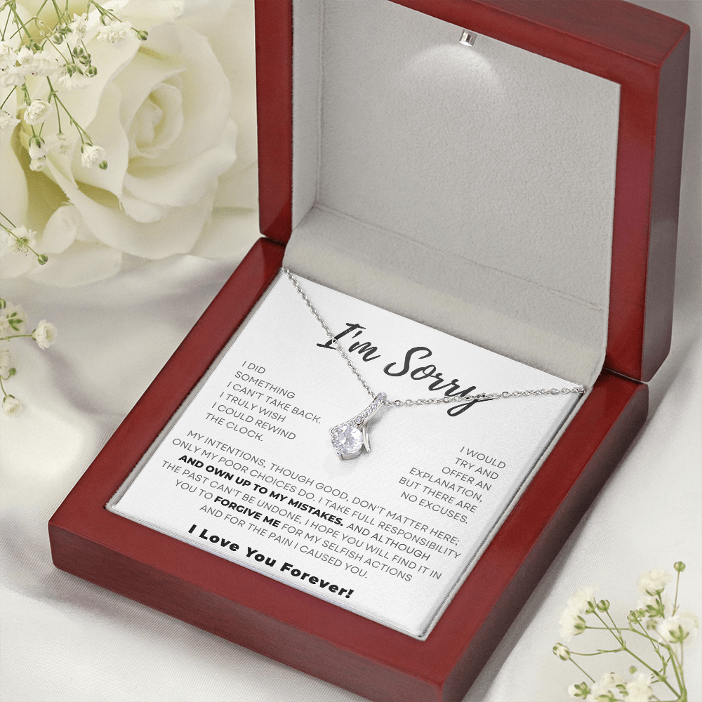 Alluring Beauty Necklace – Soulmate Apology Gift with Sparkling Cubic Zirconia Pendant