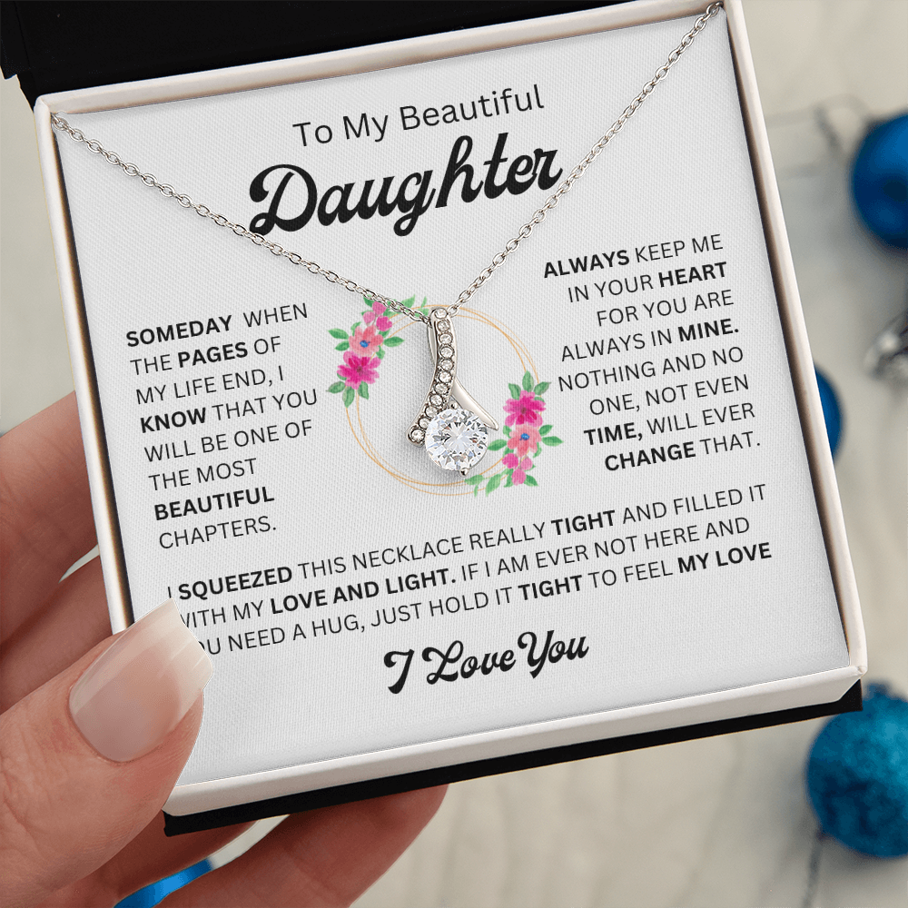 Alluring Beauty Necklace for Daughter – Infinity Love Pendant with Premium CZ Stones | Gift from Parents