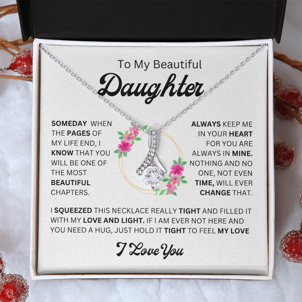 Alluring Beauty Necklace for Daughter – Infinity Love Pendant with Premium CZ Stones | Gift from Parents