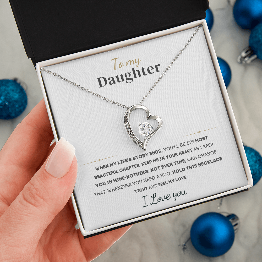 Heart Necklace for Daughter – CZ Pendant Gift from Parents – Meaningful Jewelry for Birthdays, Graduations & Special Occasions
