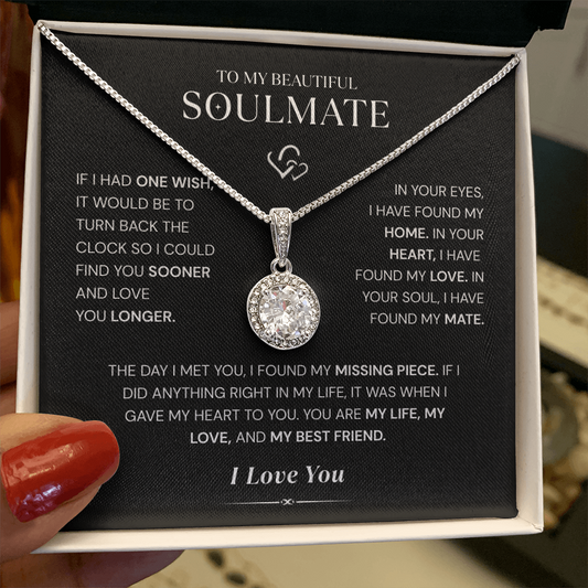 Solitaire Necklace – 14K White Gold Pendant with 4.5mm Cubic Zirconia | Classic Elegant Jewelry for Women