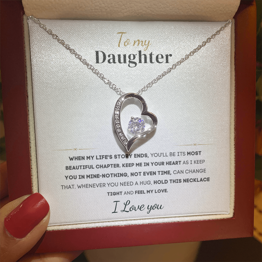 Heart Necklace for Daughter – CZ Pendant Gift from Parents – Meaningful Jewelry for Birthdays, Graduations & Special Occasions