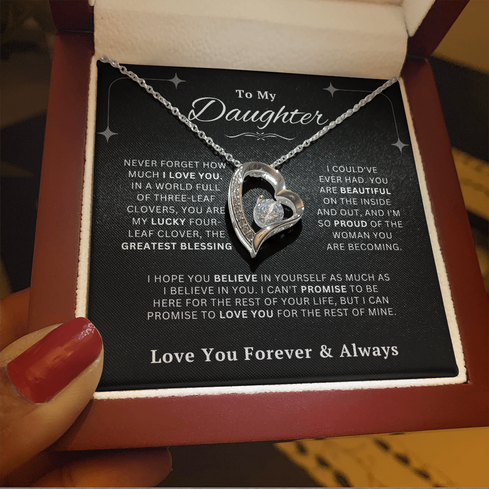 [New Collection] To My Daughter - Forever Heart Necklace