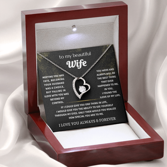 To My Wife - My Endless Love Necklace Gift