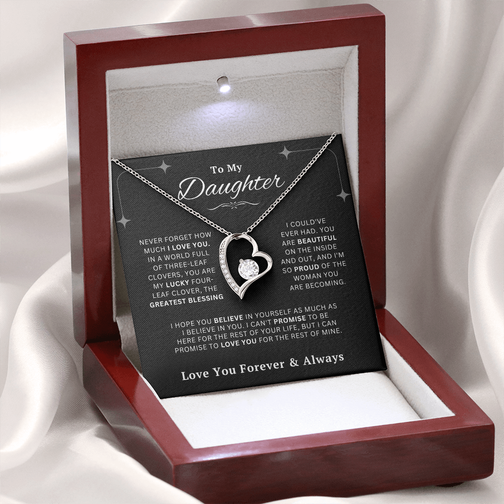 [New Collection] To My Daughter - Forever Heart Necklace