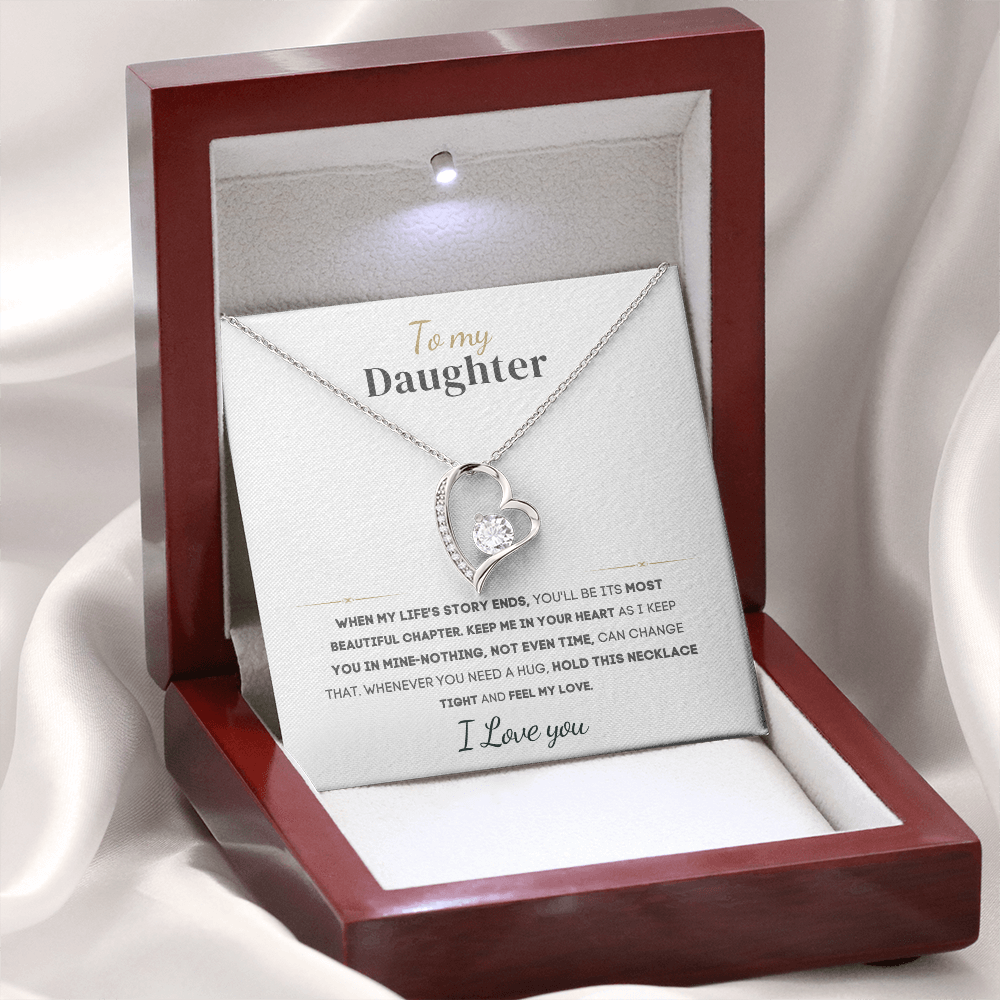 Heart Necklace for Daughter – CZ Pendant Gift from Parents – Meaningful Jewelry for Birthdays, Graduations & Special Occasions