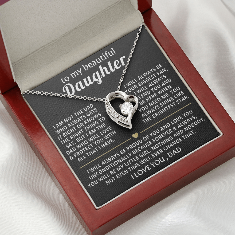 Forever Your Little Girl – A Father’s Heart Necklace for His Daughter