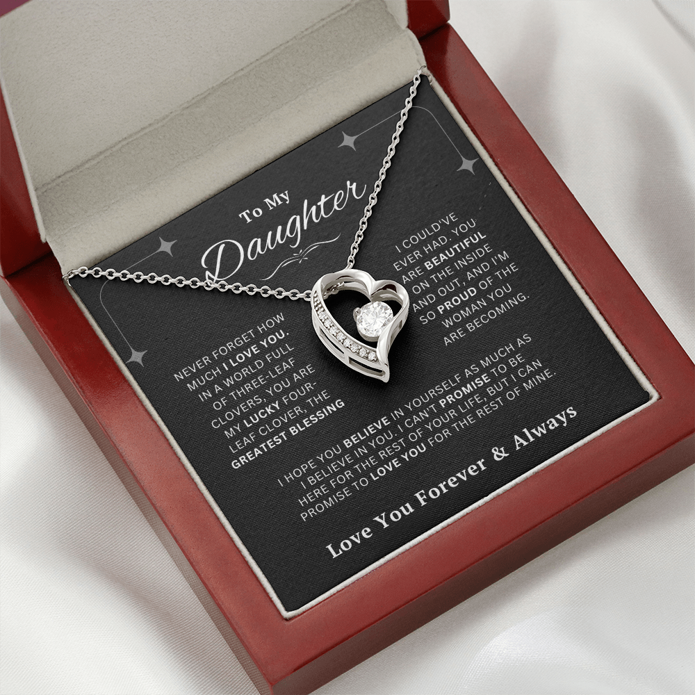 [New Collection] To My Daughter - Forever Heart Necklace