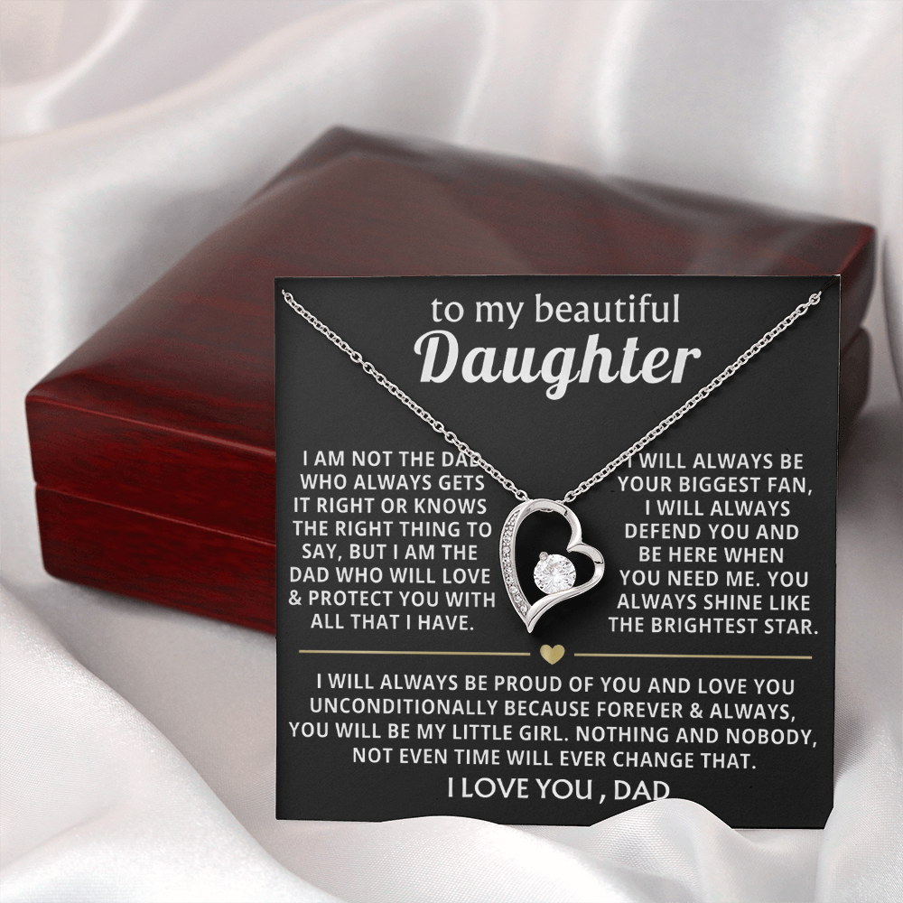 Forever Your Little Girl – A Father’s Heart Necklace for His Daughter