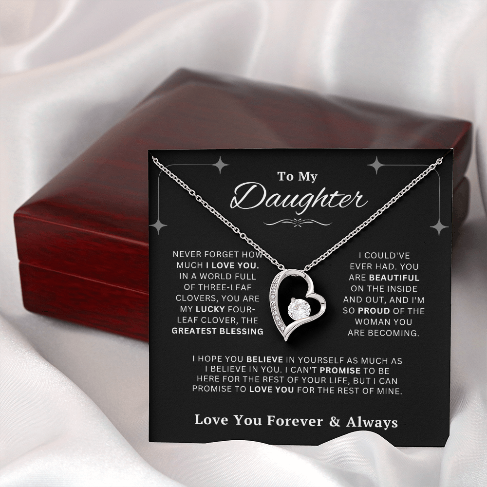 [New Collection] To My Daughter - Forever Heart Necklace
