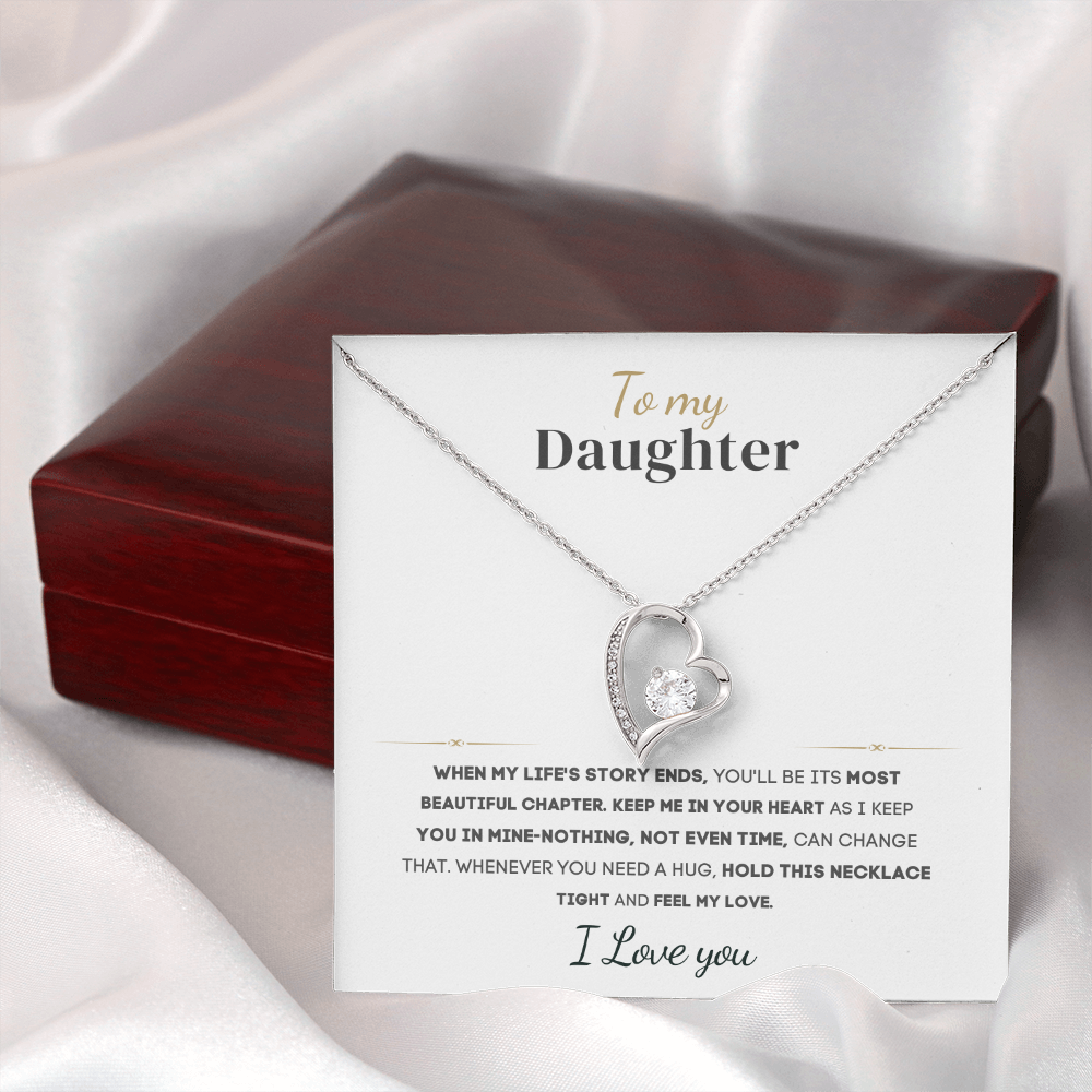 Heart Necklace for Daughter – CZ Pendant Gift from Parents – Meaningful Jewelry for Birthdays, Graduations & Special Occasions