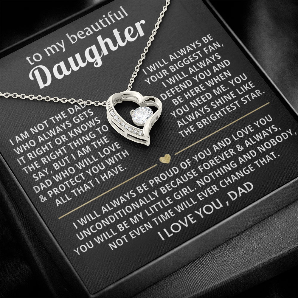 Forever Your Little Girl – A Father’s Heart Necklace for His Daughter