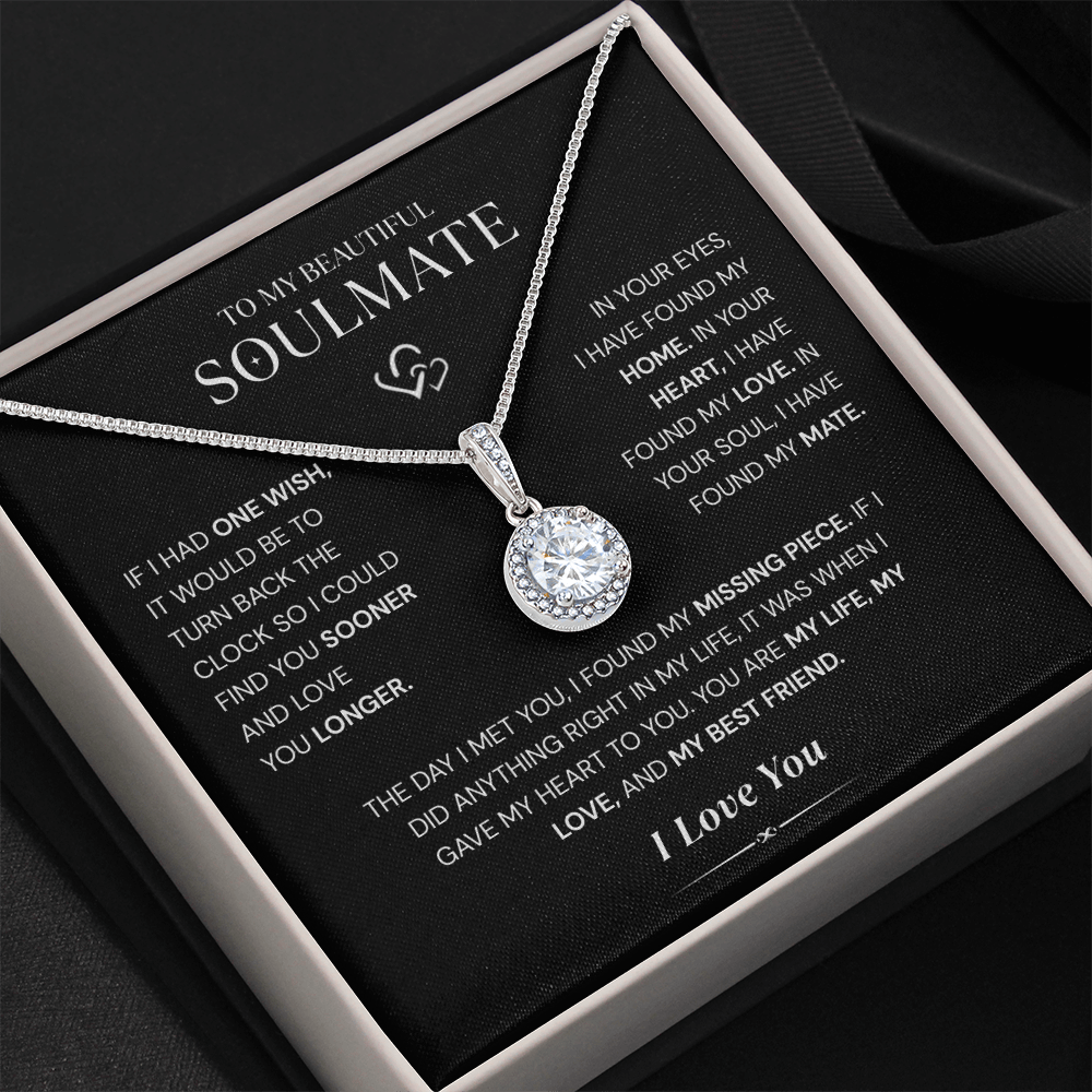 Solitaire Necklace – 14K White Gold Pendant with 4.5mm Cubic Zirconia | Classic Elegant Jewelry for Women