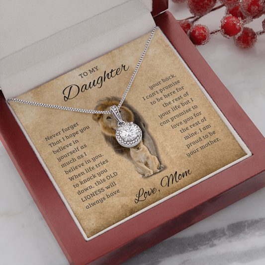 To My Daughter _ Solitaire Necklace From Mom